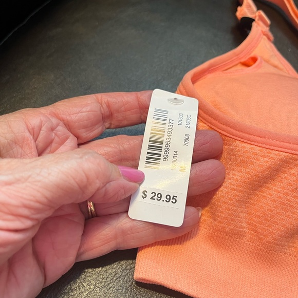 La Vie En Rose Light Pink Wireless Lightly Removable Padded Sports Bra Size M - Picture 3 of 6